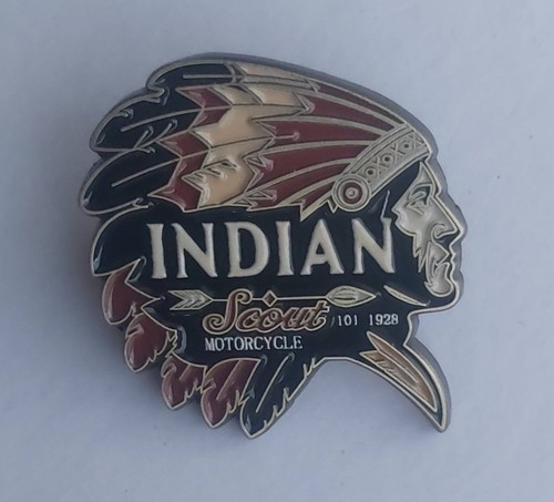 Indian scout metal enamel - indian, pin