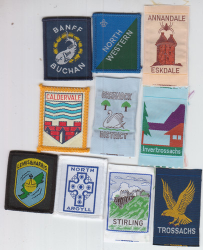 Boy scout badges - badges, scotland