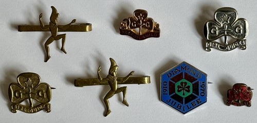 Girl guides pin badges 1960 - girl,