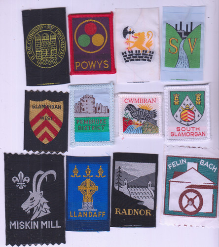 Boy scout badges from - boy, wales